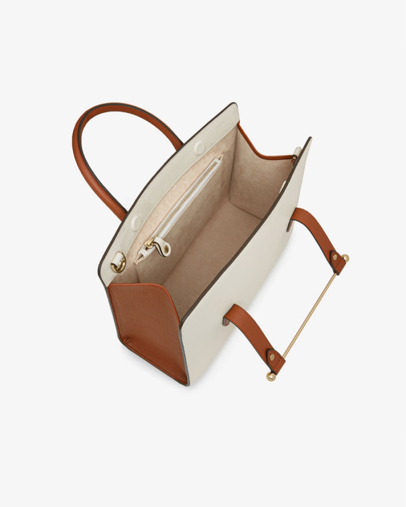 White Brown Strathberry The Midi Tote Crossbody Bag | UK MBYZ-78905