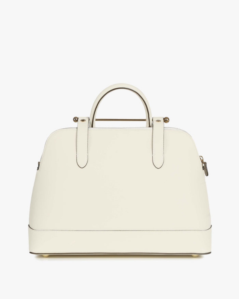 White Strathberry Dome Midi Top Handle Bag | UK IMLG-72640