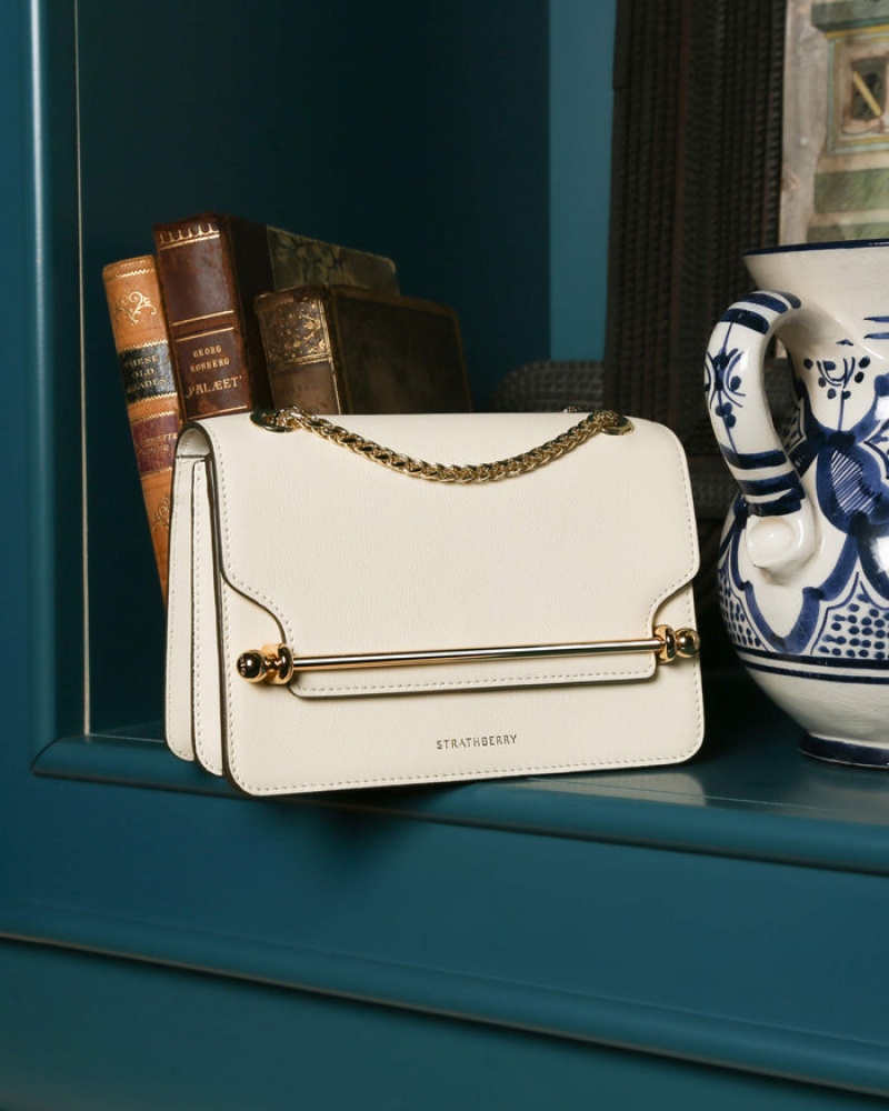 White Strathberry East/West Mini Bag | UK IXQA-87541