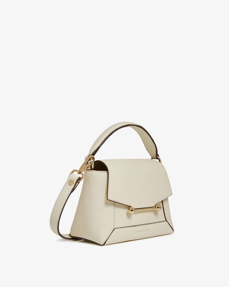 White Strathberry Mosaic Nano Crossbody Bag | UK MVLI-76025