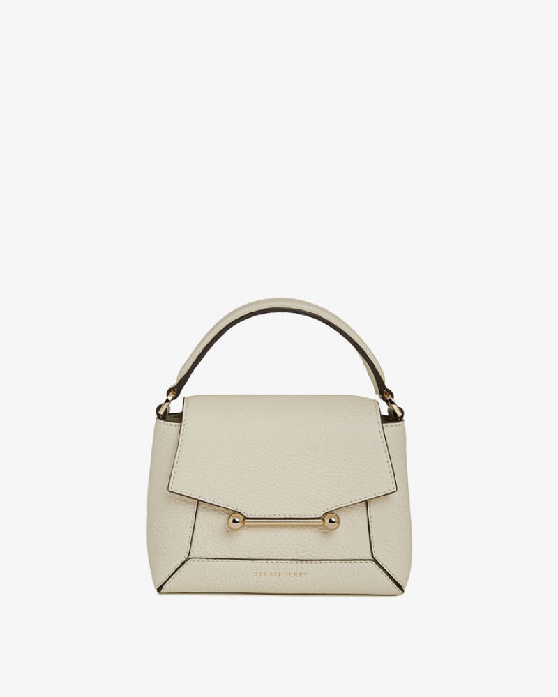 White Strathberry Mosaic Nano Crossbody Bag | UK MVLI-76025