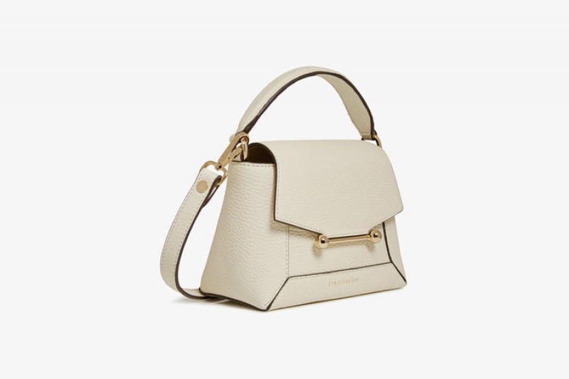 White Strathberry Mosaic Nano Crossbody Bag | UK MVLI-76025