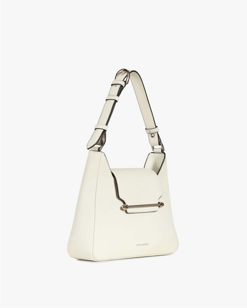 White Strathberry Multrees Hobo Crossbody Bag | UK QRHY-62879