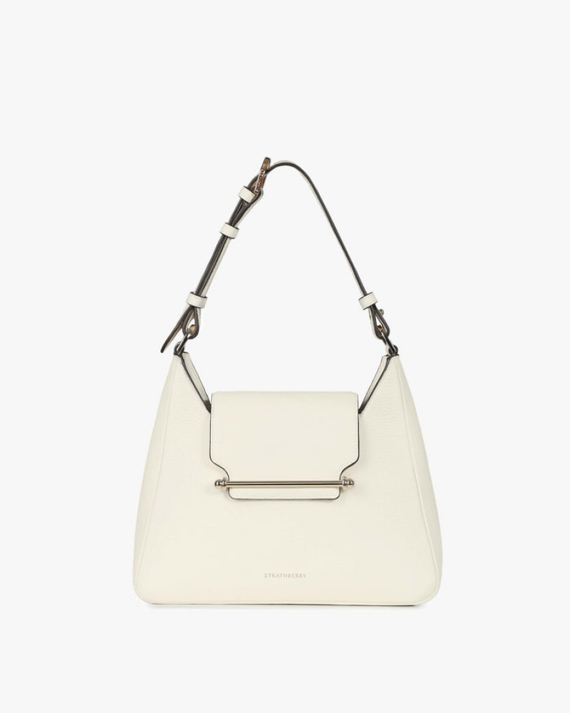 White Strathberry Multrees Hobo Crossbody Bag | UK QRHY-62879