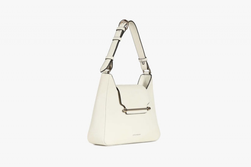 White Strathberry Multrees Hobo Crossbody Bag | UK QRHY-62879