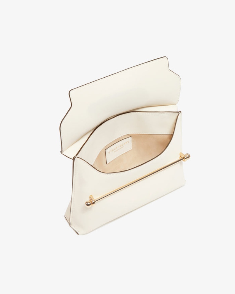 White Strathberry Stylist Clutch Bag | UK JCXY-29364