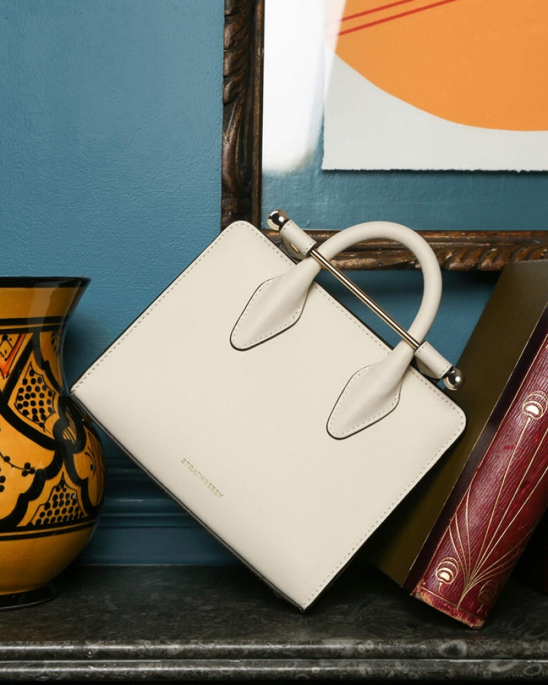 White Strathberry The Nano Tote Crossbody Bag | UK CUOV-41387