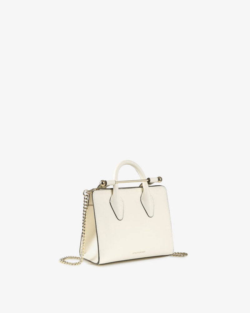 White Strathberry The Nano Tote Crossbody Bag | UK CUOV-41387