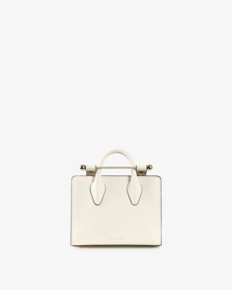 White Strathberry The Nano Tote Crossbody Bag | UK CUOV-41387