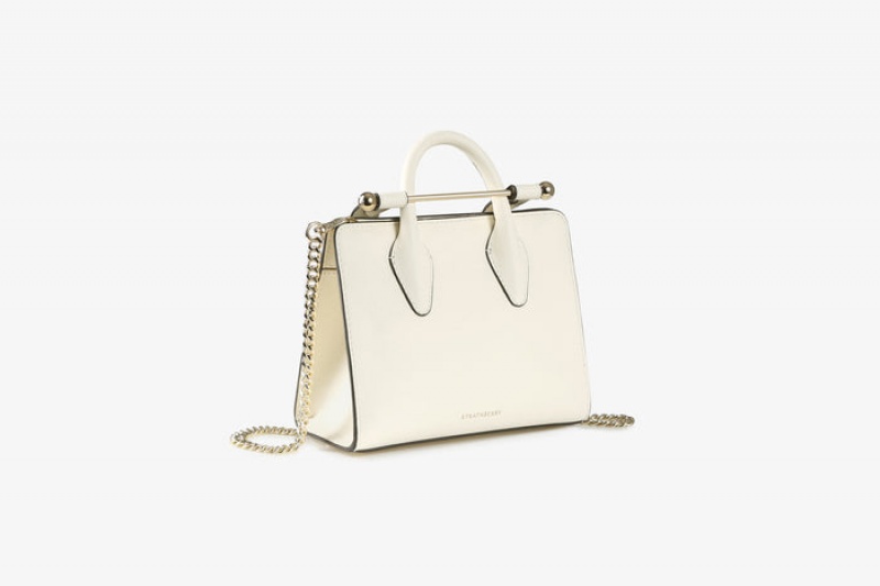 White Strathberry The Nano Tote Crossbody Bag | UK CUOV-41387