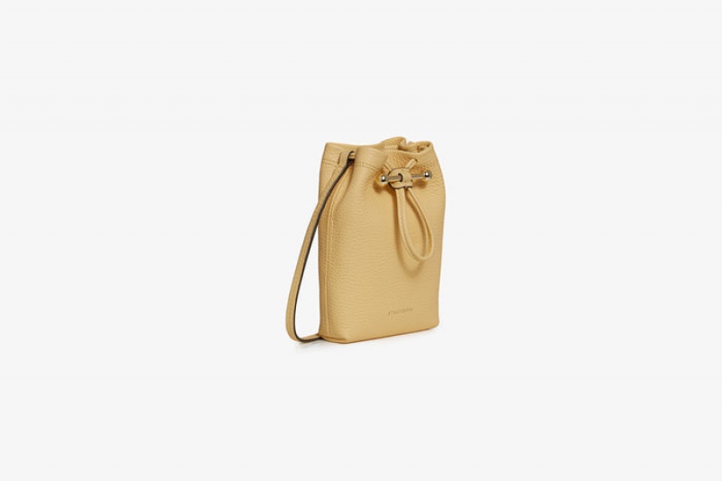 Yellow Strathberry Lana Osette Pouch Crossbody Bag | UK TGKX-69401