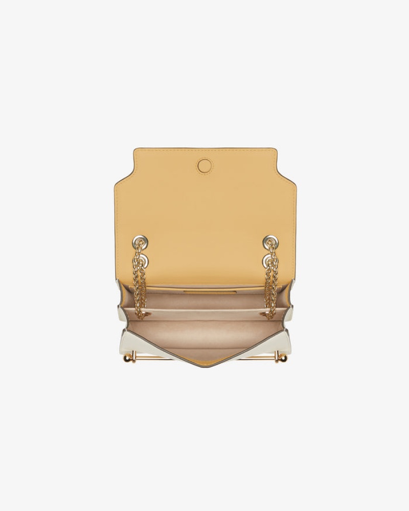 Yellow White Strathberry East/West Mini Bag | UK NVKZ-04195